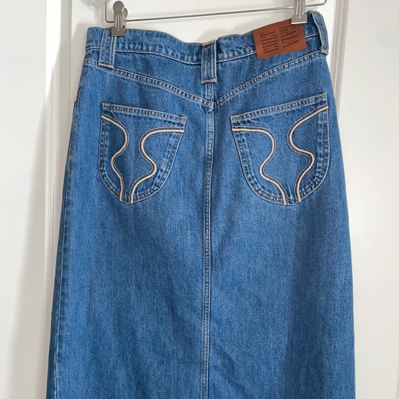 CULT GAIA X GAP Asymmetrical Denim Maxi Skirt Size 28/6 - Picture 9 of 10